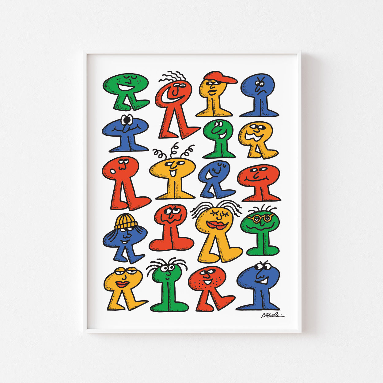 Doodle Heads Print