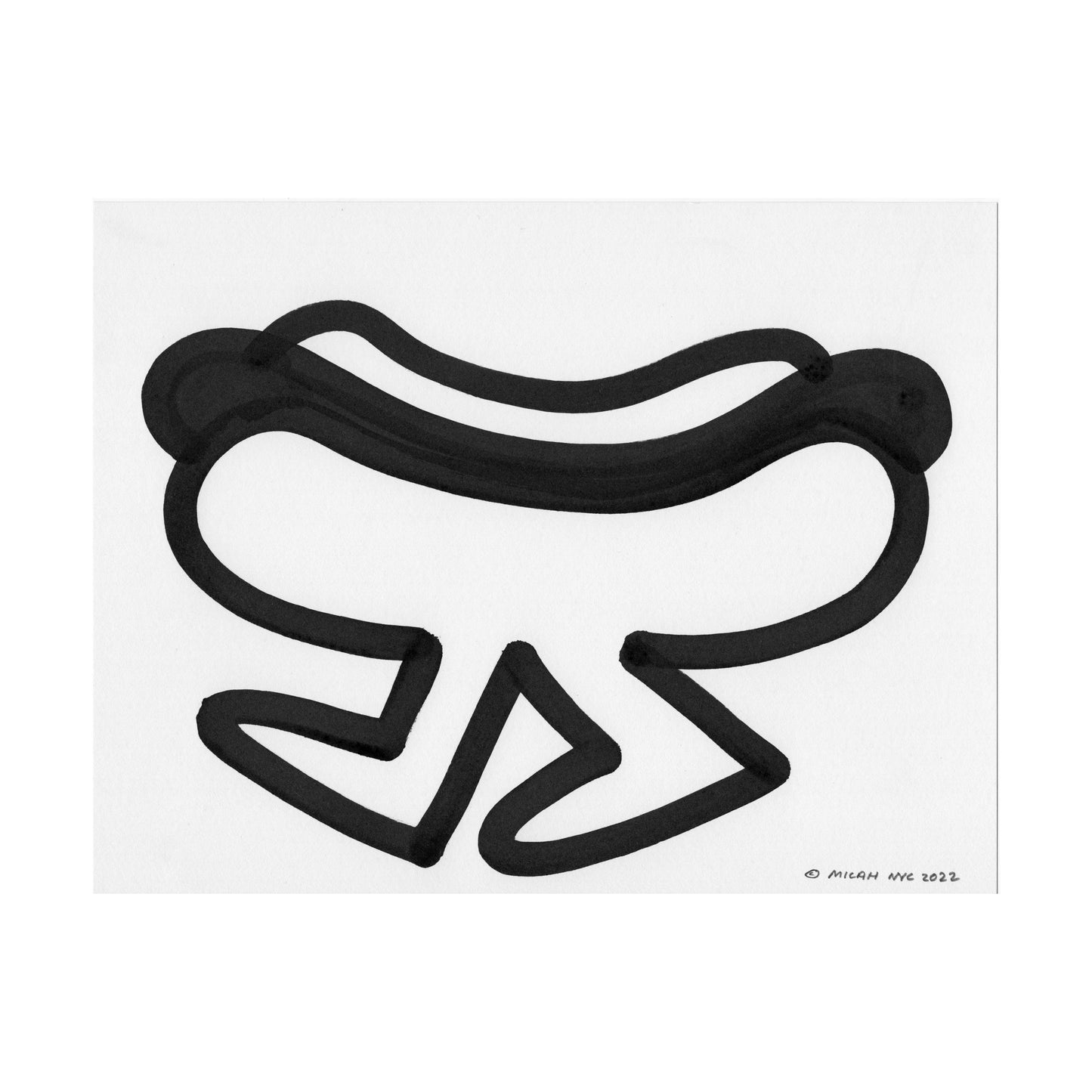 Hot Dog Original Drawing